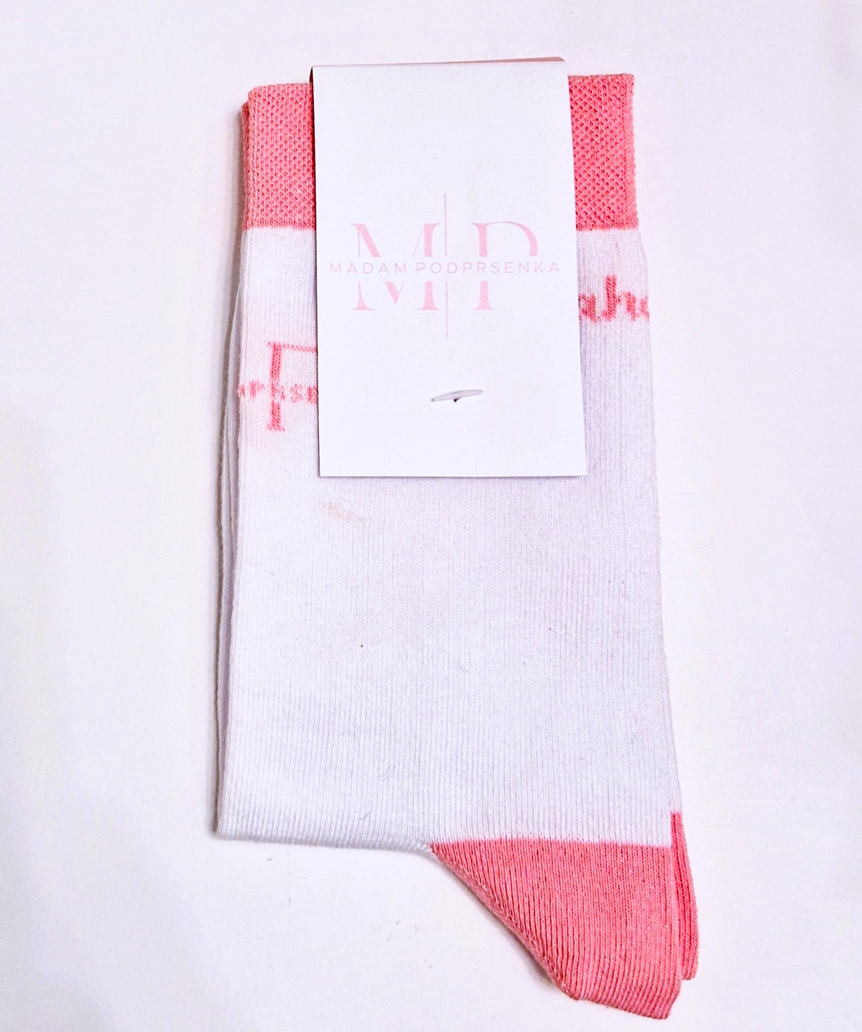 Ponožky Madam Popdrsenka  bílé